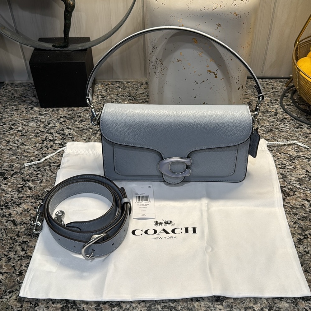 Coach Tabby Shoulder Bag 26 Gray Blue